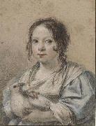 Simon Vouet Portrait of Angelique Vouet oil on canvas